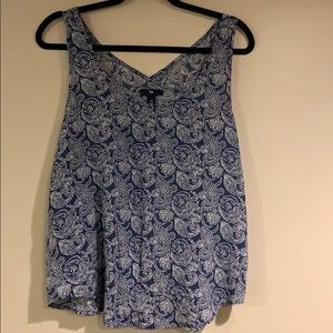 Paisley Tank with Criss Cross Back- M